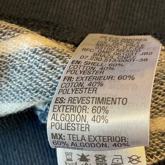 Roxy Black and White Striped Zip-Up Hoodie - Picture 8 of 8